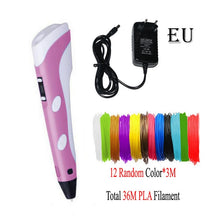 Load image into Gallery viewer, Dikale 3D Printing Pen 12V 3D Pen Pencil 3D Drawing Pen Stift PLA Filament For Kid Child Education Hobbies Toys Birthday Gifts