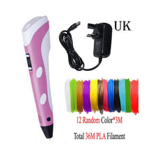 Load image into Gallery viewer, Dikale 3D Printing Pen 12V 3D Pen Pencil 3D Drawing Pen Stift PLA Filament For Kid Child Education Hobbies Toys Birthday Gifts